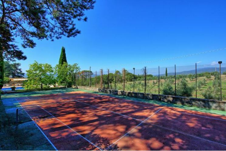 Private tennis court