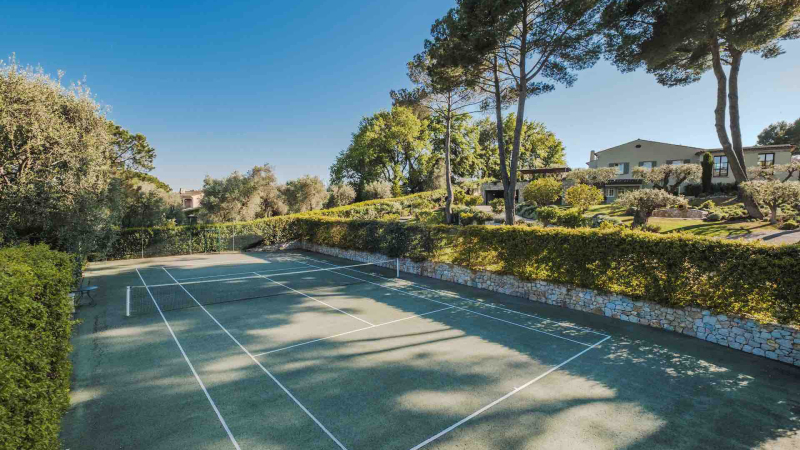 Private tennis court
